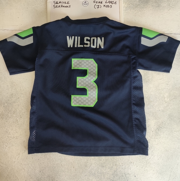 Seattle Seahawks #3 Wilson Youth jersey 7+ - Picture 3 of 3